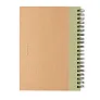  Kraft spiral notebook with pen - XD Collection