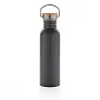 Modern stainless steel bottle with bamboo lid - XD Collection