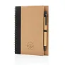  Kraft spiral notebook with pen - XD Collection