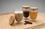  Double wall borosilicate glass with bamboo lid 350ml - XD Collection