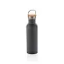  Modern stainless steel bottle with bamboo lid - XD Collection