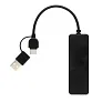  RCS USB hub od reciklirane plastike s dvostrukim ulazom - XD Collection