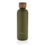  Wood RCS certified recycled stainless steel vacuum bottle - XD Collection