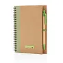  Kraft spiral notebook with pen - XD Collection