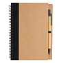  Kraft spiral notebook with pen - XD Collection
