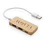  USB hub od bambusa - C - XD Collection