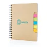  A5 Kraft spiral notebook with sticky notes - XD Collection