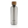 Wood RCS certified recycled stainless steel vacuum bottle - XD Collection