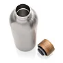  Wood RCS certified recycled stainless steel vacuum bottle - XD Collection