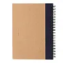  Kraft spiral notebook with pen - XD Collection