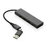  Terra hub s 3 USB ulaza izrađen od RCS recikliranog aluminija - XD Xclusive