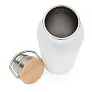  Modern stainless steel bottle with bamboo lid - XD Collection