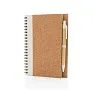  Cork spiral notebook with pen - XD Collection