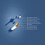  Oakland RCS recycled plastic 6-in-1 fast charging 45W cable - Urban Vitamin