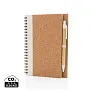  Cork spiral notebook with pen - XD Collection