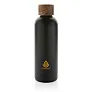  Wood RCS certified recycled stainless steel vacuum bottle - XD Collection