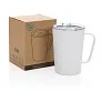  RCS Recycled stainless steel modern vacuum mug with lid, 420 ml - XD Collection