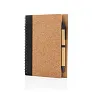  Cork spiral notebook with pen - XD Collection