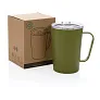  RCS Recycled stainless steel modern vacuum mug with lid, 420 ml - XD Collection