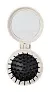 Webrush mirror with hairbrush