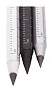 Ruloid inkless pen with ruler
