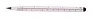 Ruloid inkless pen with ruler