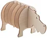 Noah coaster set, hippo