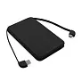 Presley Power bank 5000 mAh with integrated cables, adapter included