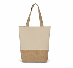 Torba za kupovinu od pamuka i vezanih niti jute - Kimood