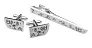 Tahiti cufflink and tie clips set