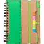  Memo holder, notebook, sticky notes, ball pen