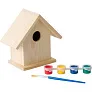  Birdhouse painting set, paints and brush