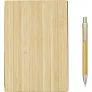  Bamboo notebook approx. B6 with ball pen