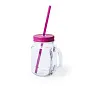  Drinking jar 500 ml with straw