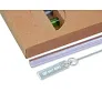  Glass reusable drinking straw set B'RIGHT, 4 pcs, cleaning brush with plate for personalization included