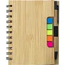  Memo holder, notebook, sticky notes, ball pen