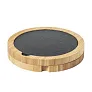  Bamboo cheese set, 4 pcs, slate cutting board