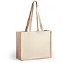  Laminated jute shopping bag with laminated cotton element