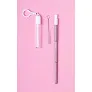  Extendable, reusable drinking straw, silicone mouthpiece and cleaning brush