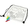  Drawstring bag for colouring, felt tip pens