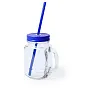  Drinking jar 500 ml with straw