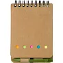  Memo holder, notebook approx. A6, sticky notes and ball pen