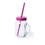  Drinking jar 500 ml with straw