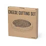  Bamboo cheese set, 4 pcs, slate cutting board