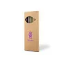  Glass reusable drinking straw set B'RIGHT, 4 pcs, cleaning brush with plate for personalization included