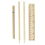  School set, pencil case, 2 pencils, ball pen, notebook, ruler, eraser and pencil sharpener