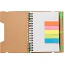  Memo holder, notebook, sticky notes, ball pen