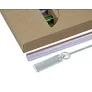  Glass reusable drinking straw set B'RIGHT, 4 pcs, cleaning brush with plate for personalization included