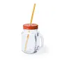  Drinking jar 500 ml with straw
