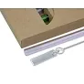  Glass reusable drinking straw set B'RIGHT, 4 pcs, cleaning brush with plate for personalization included